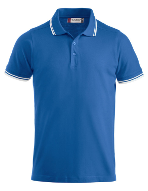 1/2 PREIS: Clique Mens Kontrast-Poloshirt AMARILLO (Royal Blau/XXL)
