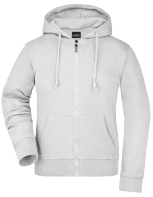 1/2 PREIS: JAMES&NICHOLSON Ladies Hoodiejacke (White / S)