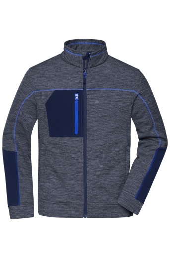 JAMES&NICHOLSON Mens Fleece Jacke STRUCTURE (5XL)