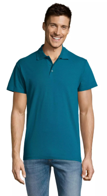 1/2 PREIS: SOLS Mens Poloshirt SUMMER II (Duck Blue / L)