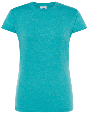 1/2 PREIS: JHK Ladies T-Shirt REGULAR COMFORT (Turquoise Heather / S)