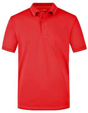 1/2 PREIS: JAMES&NICHOLSON Mens Kontrast-Poloshirt ELASTIC (Red-White/3XL)