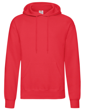 1/2 PREIS: Fruit of the Loom Mens Hoodie CLASSIC. (Red / M)