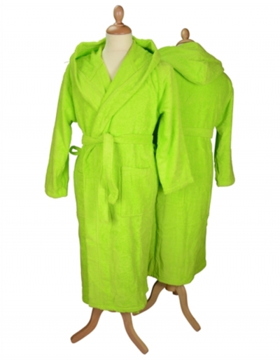 ARTG Bademantel mit Kapuze (Lime Green)