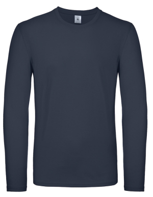1/2 PREIS: B&C Mens Langarmshirt #E150 (Navy / L)