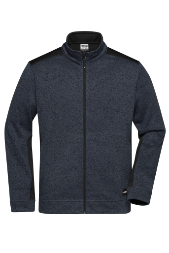 JAMES&NICHOLSON Mens Strickfleece Jacke WORKWEAR (4XL)