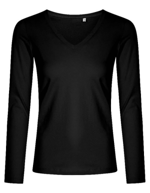 XO by PROMODORO Ladies Langarmshirt V-NECK (3XL)