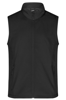 1/2 PREIS: JAMES&NICHOLSON Mens Softshell Weste (Black-Black /L)