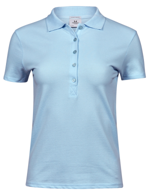 1/2 PREIS: TeeJays Ladies Poloshirt LUXURY STRETCH (Light Blue/S)