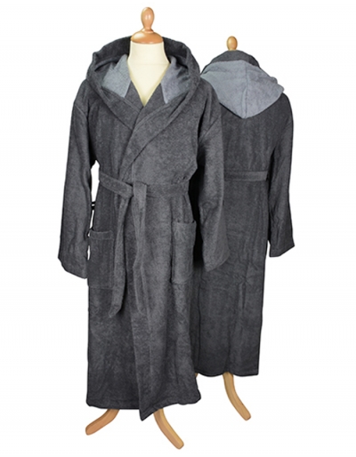 ARTG Bademantel mit Kapuze (Graphite-Anthracite)