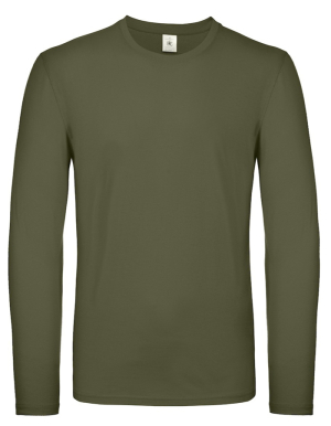 1/2 PREIS: B&C Mens Langarmshirt #E150 (Urban Khaki / L)