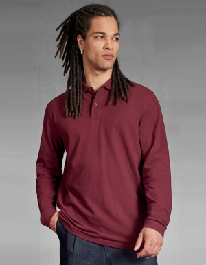 B&C Mens Langarm-Poloshirt MY POLO 180 (S - 3XL)