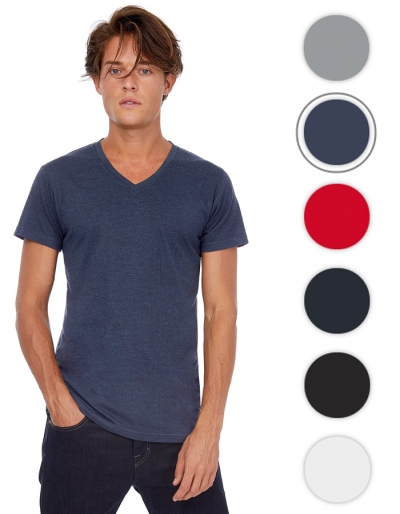 B&C Mens V-Neck T-Shirt TRIBLEND