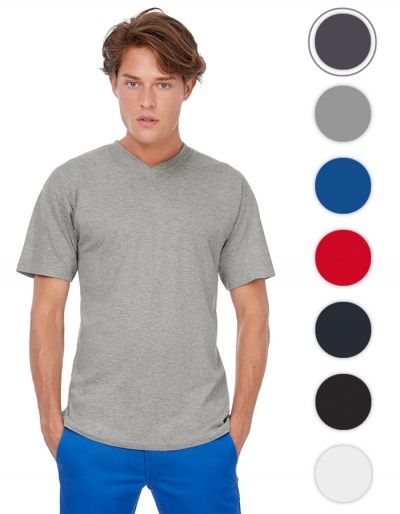 B&C Mens V-Neck T-Shirt EXACT