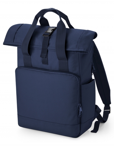 BagBase Recycelter Laptop-Rucksack mit zwei Griffen und Rollverschluss BG118L