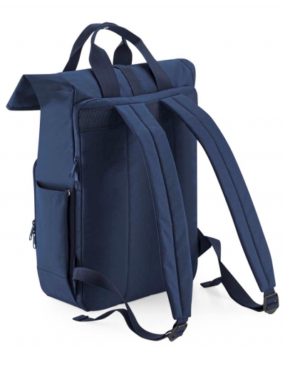 Preview: BagBase Recycelter Laptop-Rucksack mit zwei Griffen und Rollverschluss BG118L