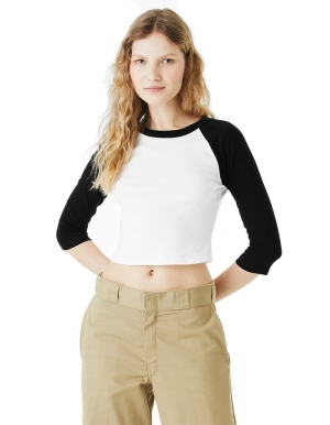 Bella Ladies Langarmshirt KONTRAST (Crop Top)