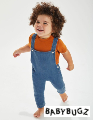 BABYBUGZ Baby Jeanslatzhose ROCKS  (3 Monate - 3 Jahre)
