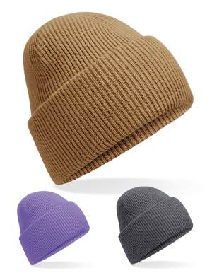 BEECHFIELD Strickmütze mit Umschlag "RECYCLED"