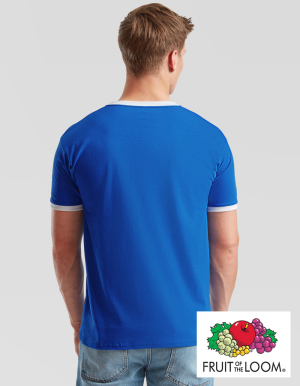 Preview: Fruit of the Loom Mens T-Shirt RINGER (S - 3XL)