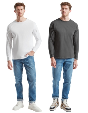 Fruit of the Loom Mens Langarmshirt VALUEWEIGHT (S - 3XL)