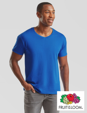 Fruit of the Loom Mens V-Neck T-Shirt ICONIC. (S - 3XL)
