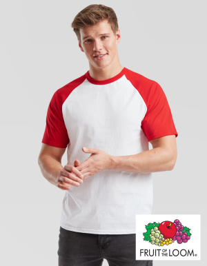 Fruit of the Loom Mens T-Shirt BASEBALL (S - 3XL)