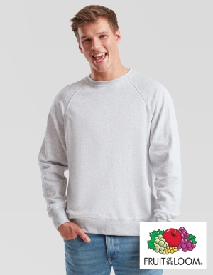 Fruit of the Loom Mens Sweatshirt LIGHTWEIGHT (Raglan) (S - XXL)