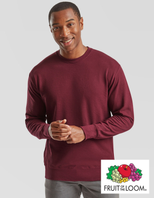 Fruit of the Loom Mens Sweatshirt LIGHTWEIGHT (Set-in-Sweat) (S - XXL)