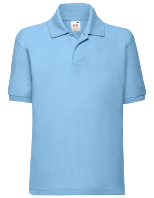 1/2 PREIS: Fruit of the Loom Mens Poloshirt PIQUE. 65/35 (Sky Blue/XXL)