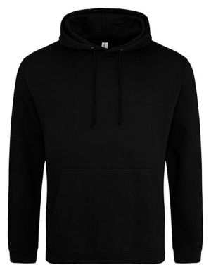1/2 PREIS: JUST HOODS Mens Hoodie COLLEGE. (Deep Black/XS)