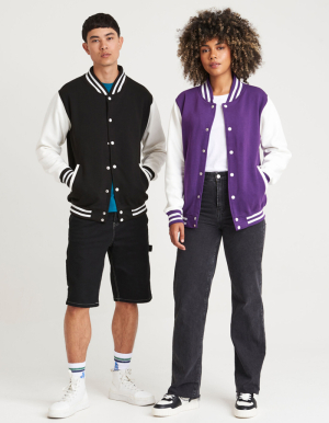 JUST HOODS Unisex Collegejacke VARSITY (XS - XXL)
