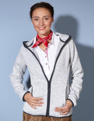 JAMES&NICHOLSON Ladies Fleece Hoodie Jacke KNITTED (S - XXL)