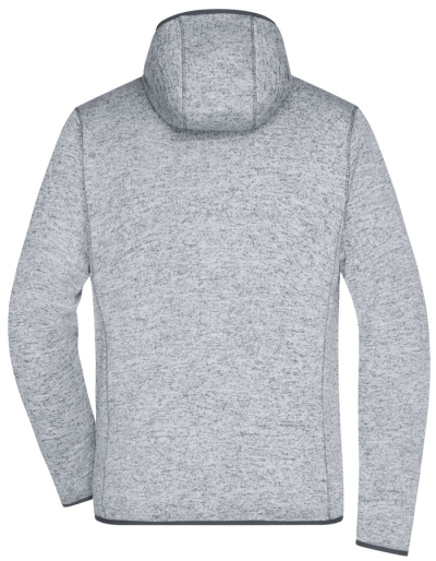 Preview: JAMES&NICHOLSON Mens Fleece Hoodie Jacke KNITTED (S - 3XL)