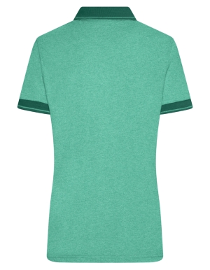 Preview: JAMES&NICHOLSON Ladies Kontrast-Poloshirt HEATHER (S - XXL)