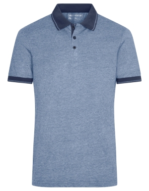 Preview: JAMES&NICHOLSON Mens Kontrast-Poloshirt HEATHER (S - 3XL)