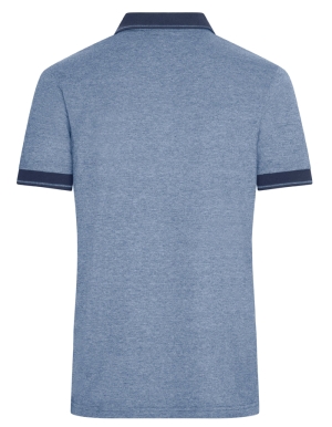 Preview: JAMES&NICHOLSON Mens Kontrast-Poloshirt HEATHER (S - 3XL)