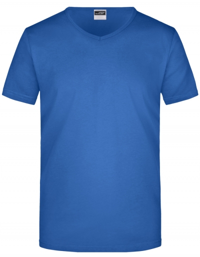 Preview: JAMES&NICHOLSON Mens V-Neck T-Shirt SLIM FIT (S - XXL)