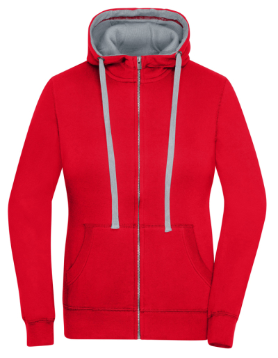 Preview: JAMES&NICHOLSON Ladies Hoodiejacke LIFESTYLE (S - XXL)