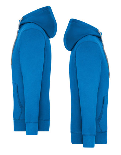 Preview: JAMES&NICHOLSON Mens Hoodiejacke LIFESTYLE (S - 3XL)