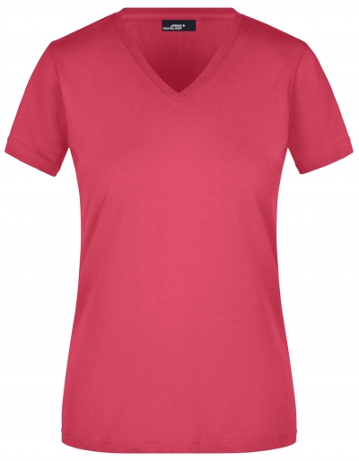 Preview: JAMES&NICHOLSON Ladies V-Neck T-Shirt SLIM FIT (S - XXL)