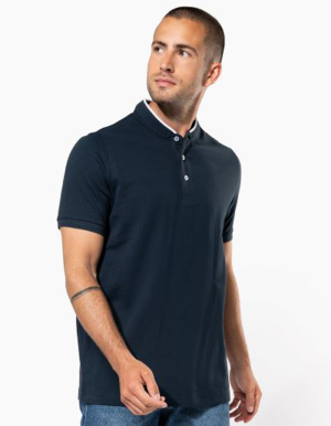 KARIBAN Mens Poloshirt mit Maokragen (XS - 3XL)