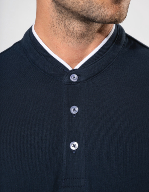 Preview: KARIBAN Mens Poloshirt mit Maokragen (XS - 3XL)