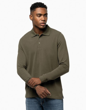 KARIBAN Mens Poloshirt "LANGARM" (S - 4XL)
