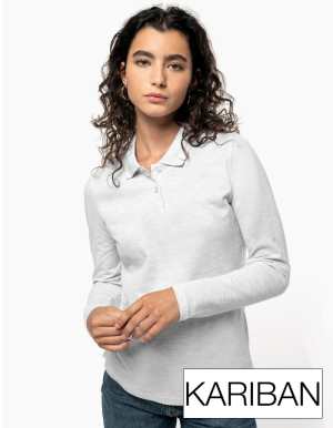KARIBAN Ladies Poloshirt "LANGARM" (S - 3XL)