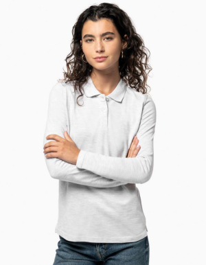 KARIBAN Ladies Poloshirt "LANGARM" (S - 3XL)