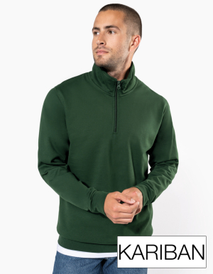KARIBAN Mens Sweatshirt "1/4 REISSVERSCHLUSS" (XS - 4XL)