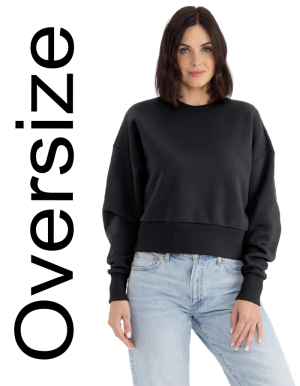 Next Level Apparel Ladies Sweatshirt OVERSIZE (XS - 3XL)