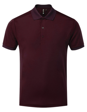 1/2 PREIS: Premier Workwear Mens Poloshirt COOLCHECKER (Aubergine / L)
