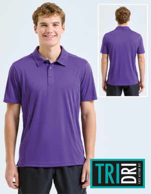 TRIDRI Mens Poloshirt mit Einsätzen (S - 3XL)